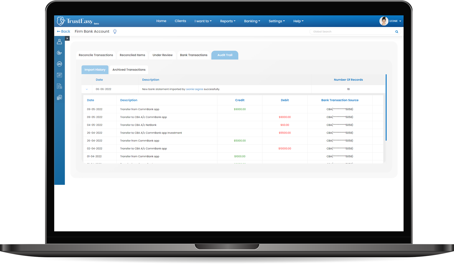 Audit Trail Accounting Software TrustEasy