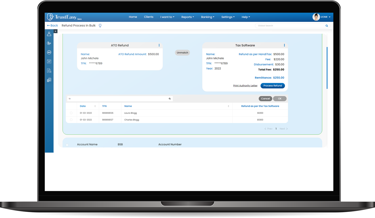 Fee From Refund Service & Solution to Accounting Firms